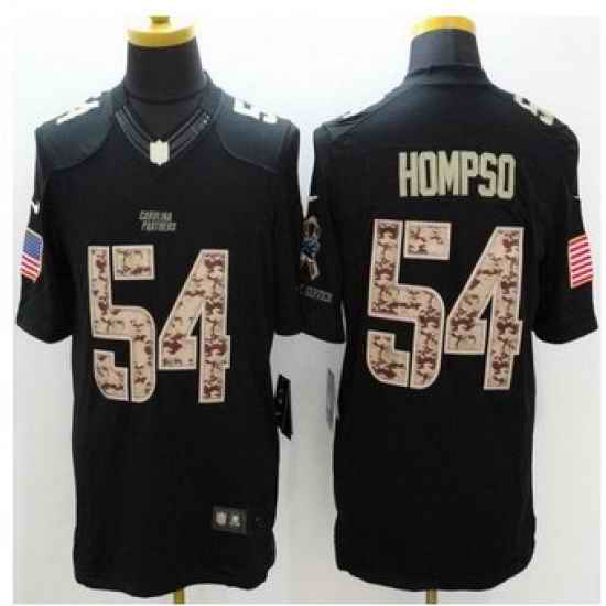 New Carolina Panthers #54 Shaq Thompson Black Men Stitched NFL Limited Salute to Service jersey